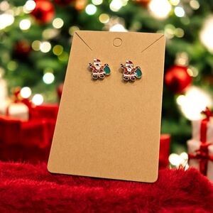 Santa Holiday Festive Stud Earrings